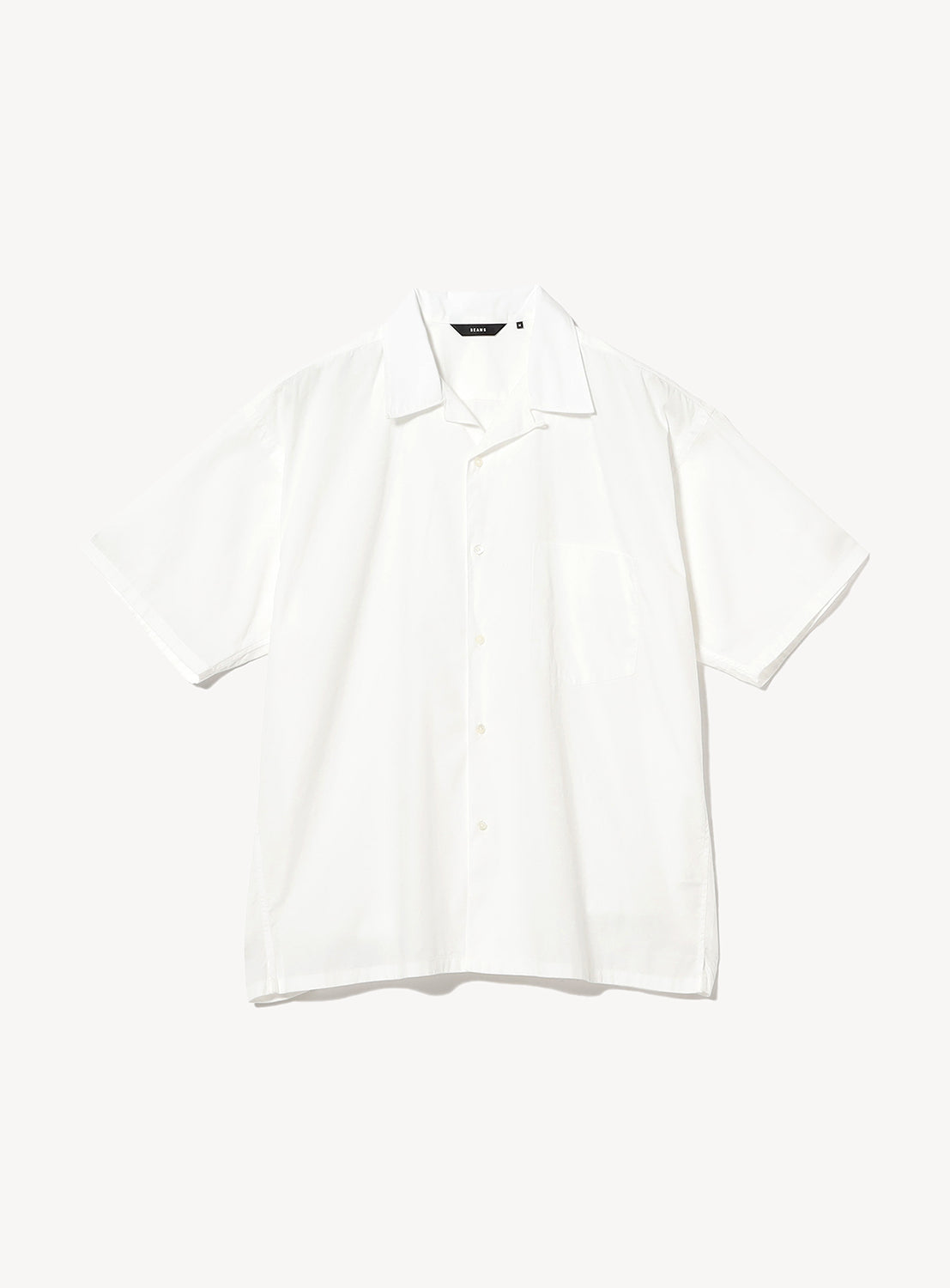 Relaxed Fit Broadcloth Open Collar Shirt