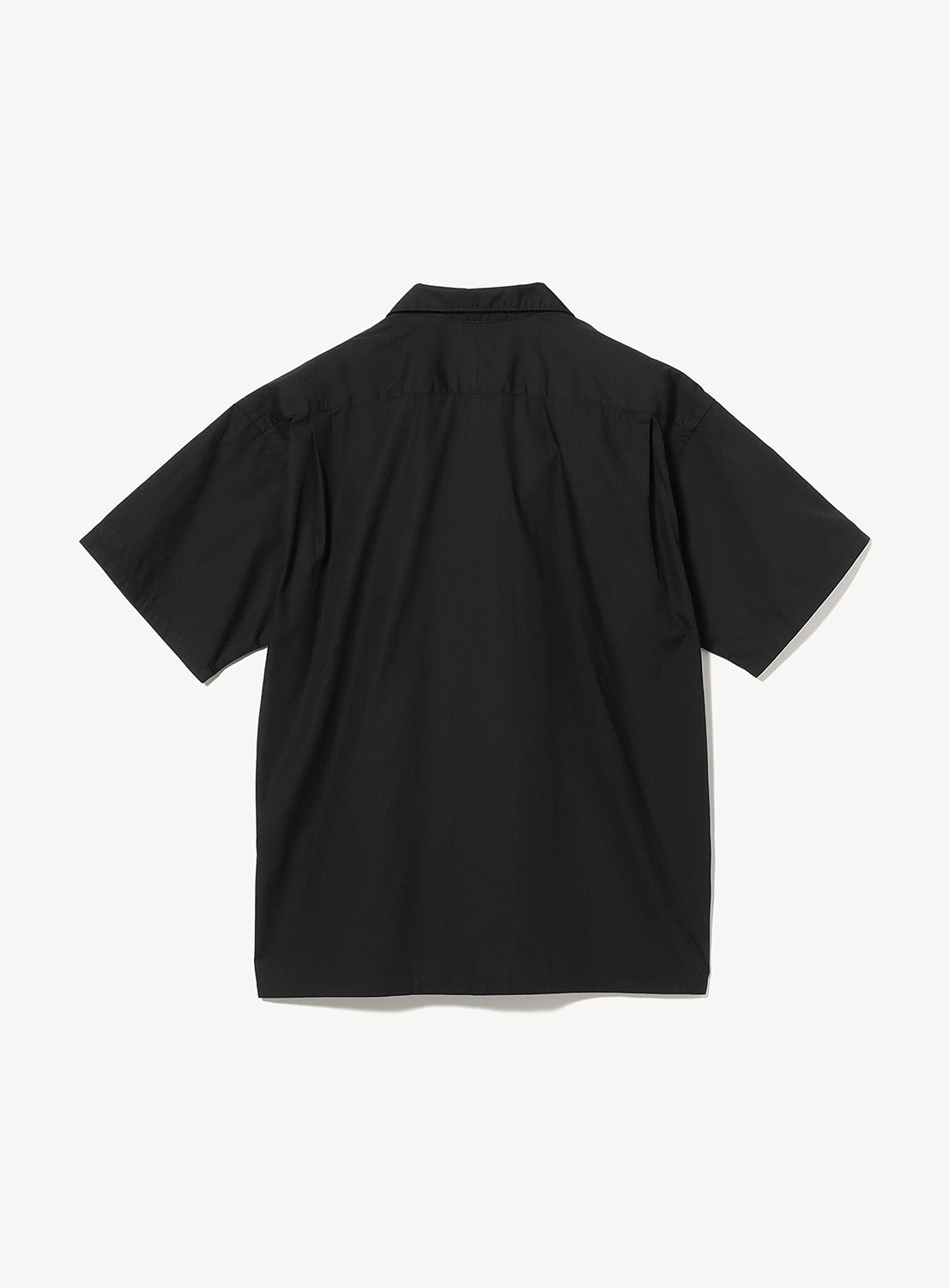 Relaxed Fit Broadcloth Open Collar Shirt