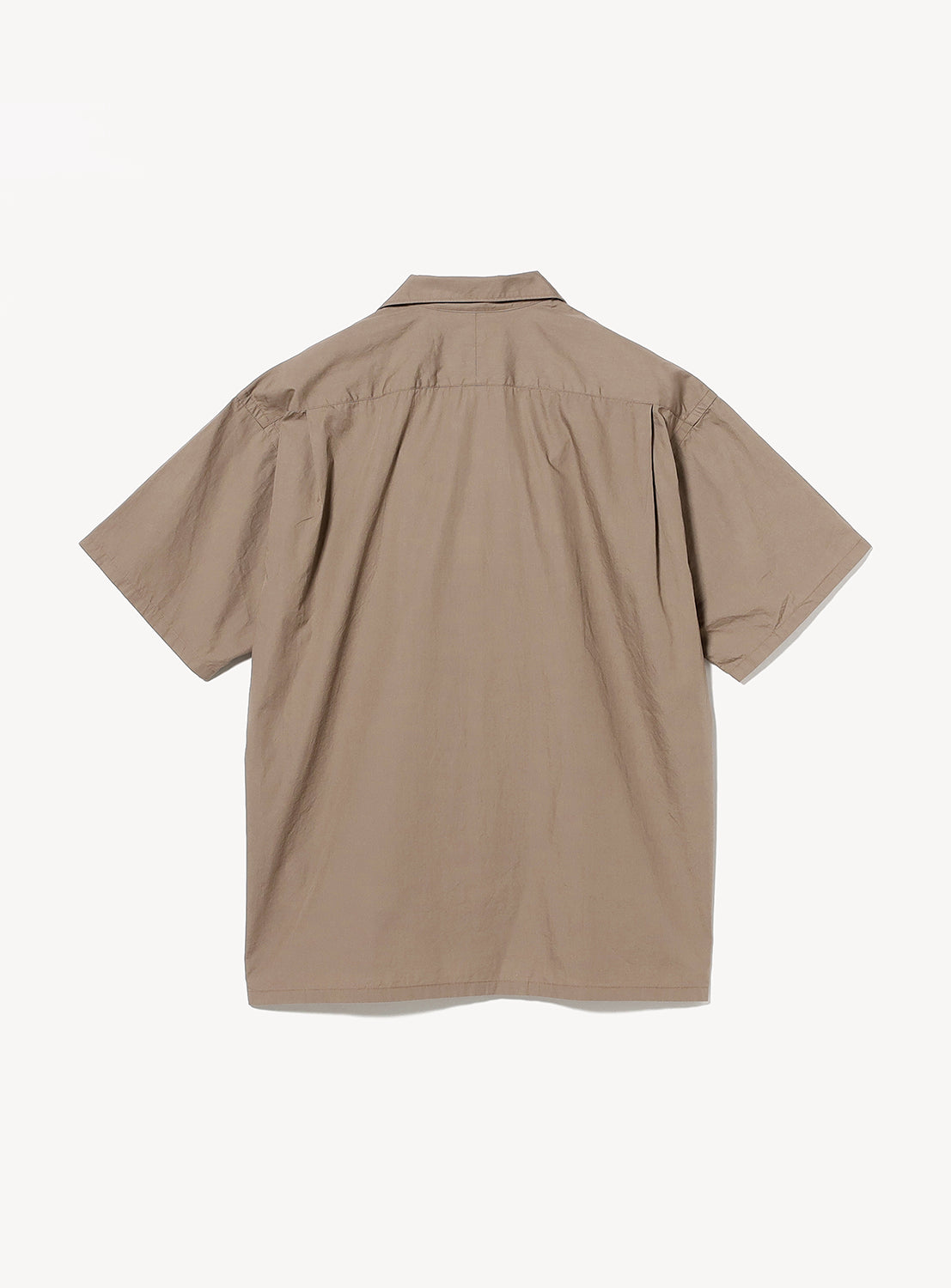 Relaxed Fit Broadcloth Open Collar Shirt