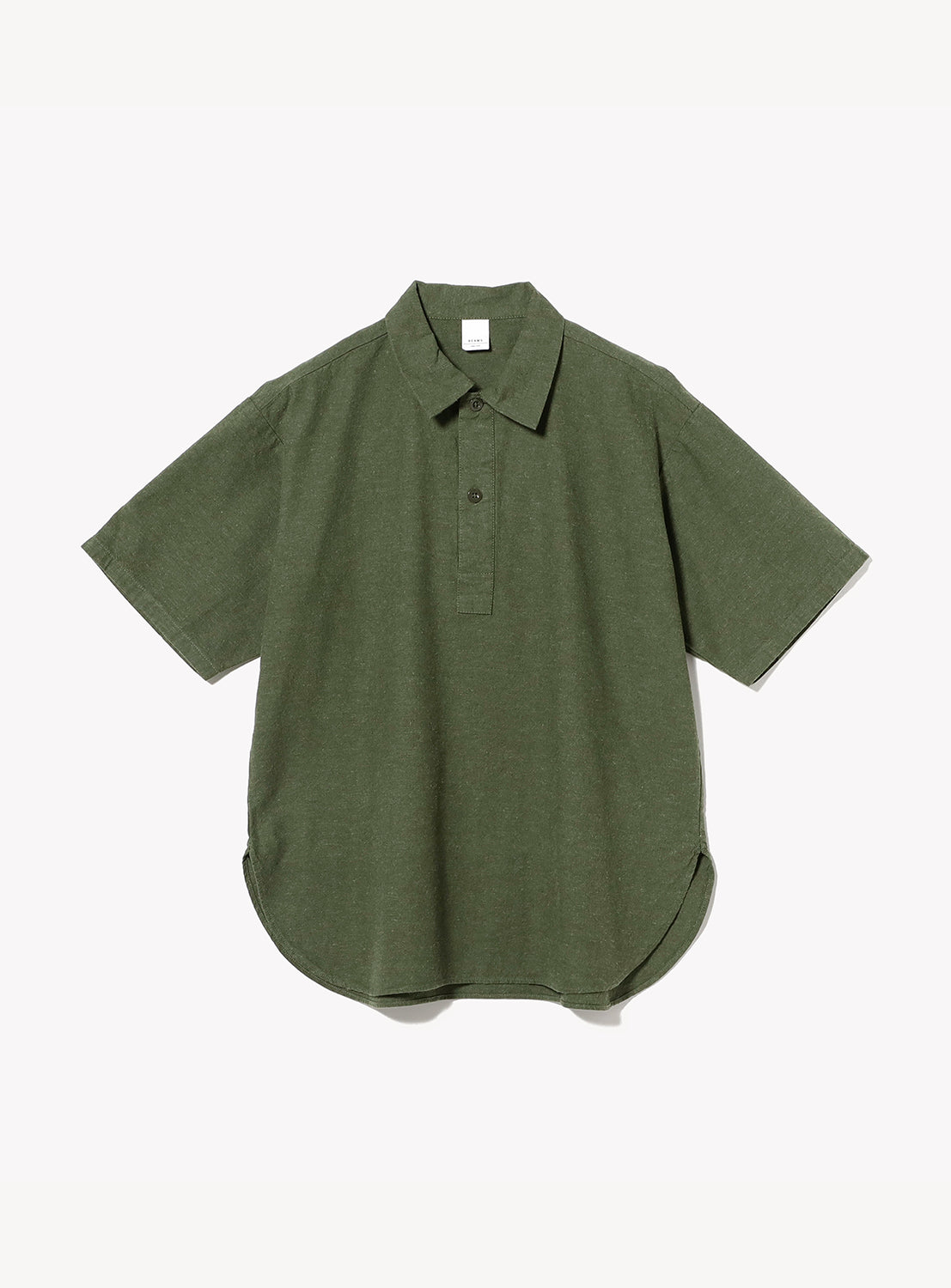 Green polo shirt on a white background