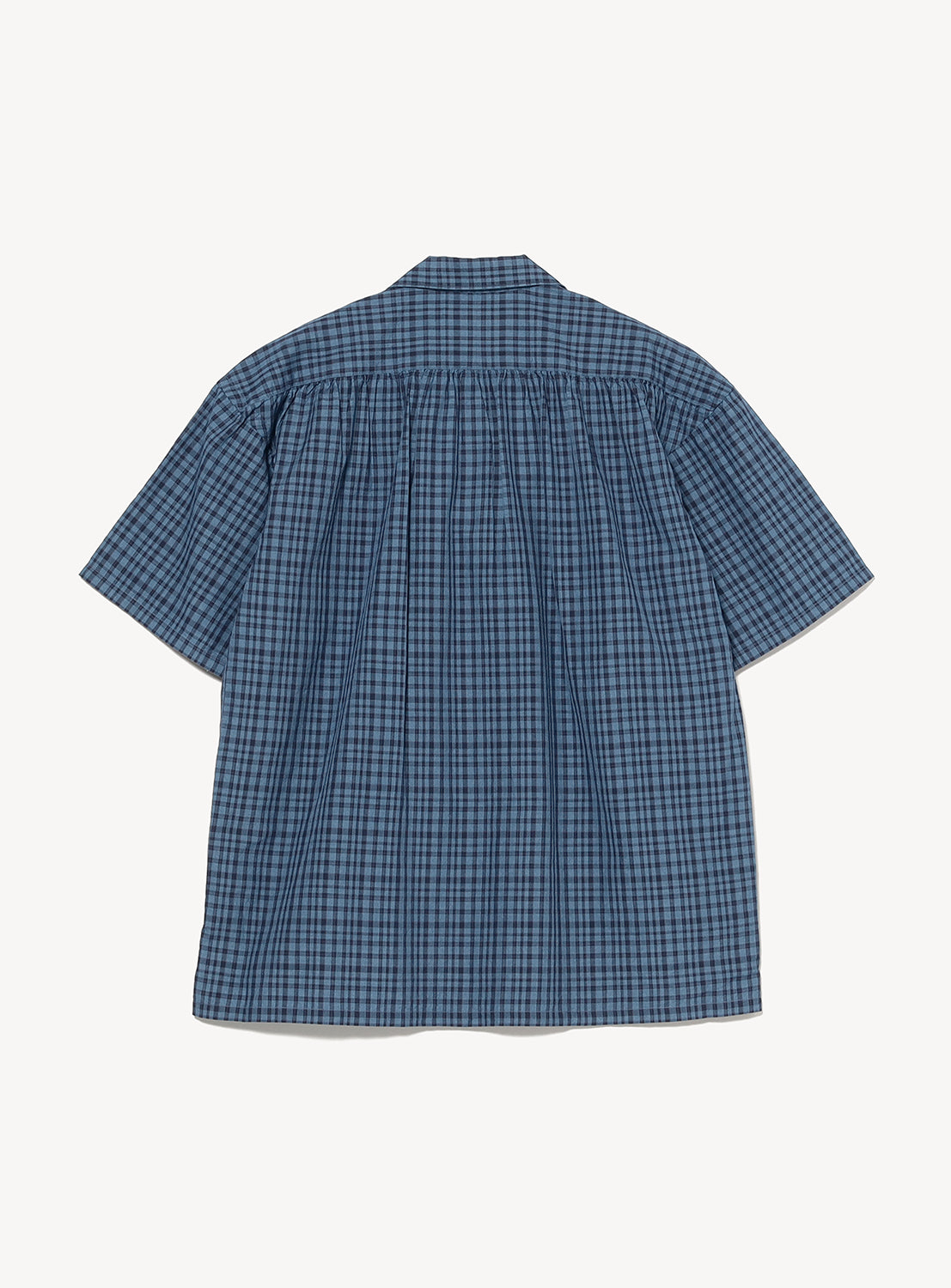 Blue checkered shirt on a white background