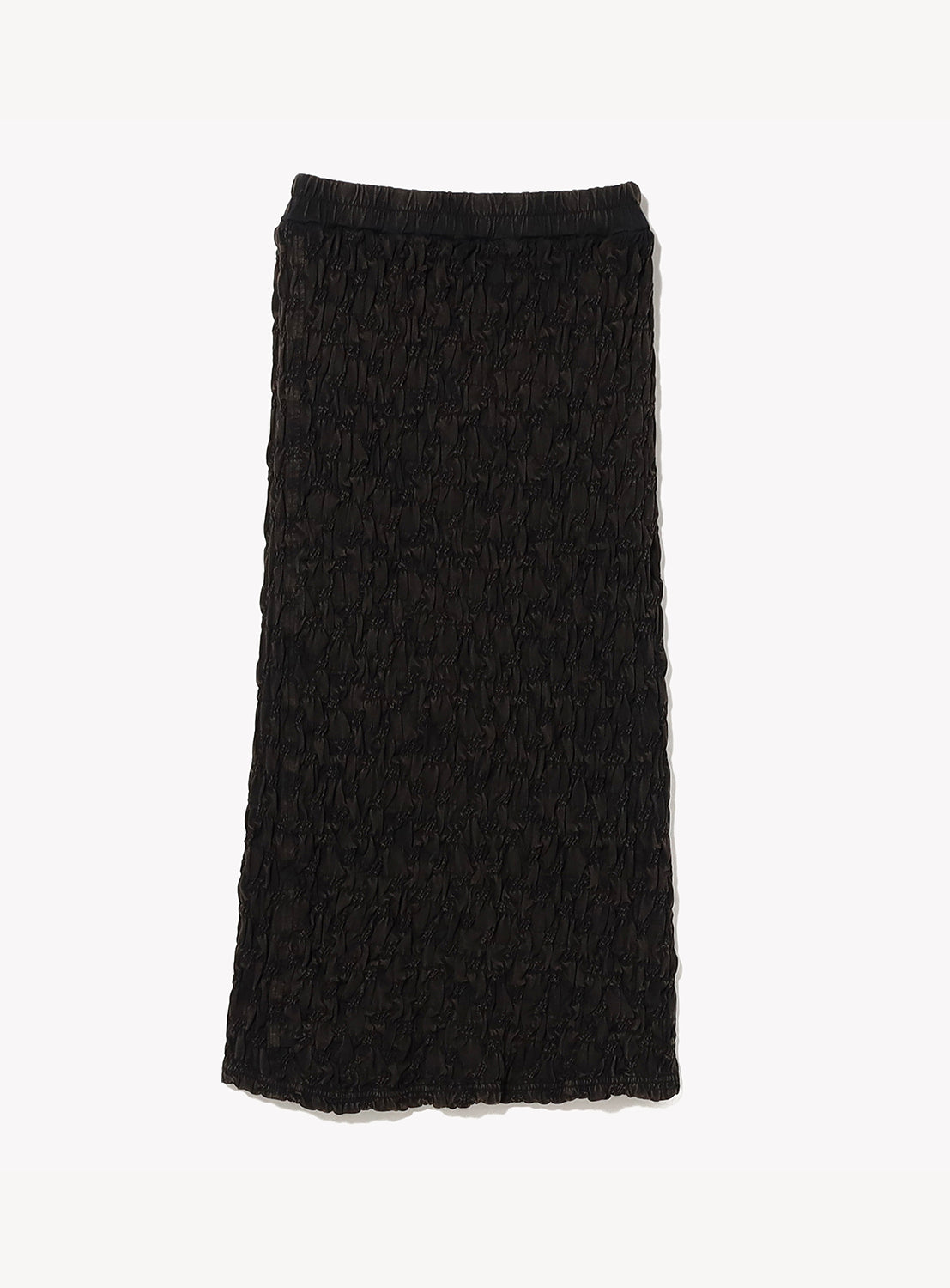 Black textured skirt on a white background