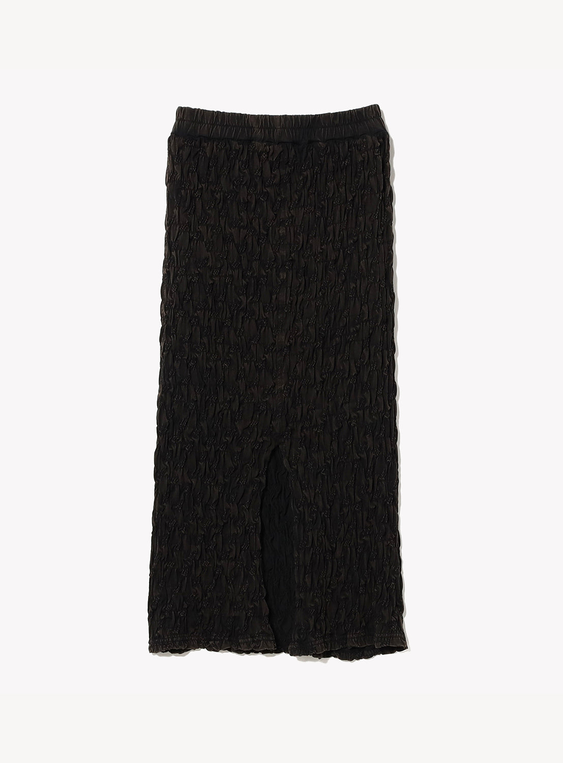 Black textured skirt on a white background
