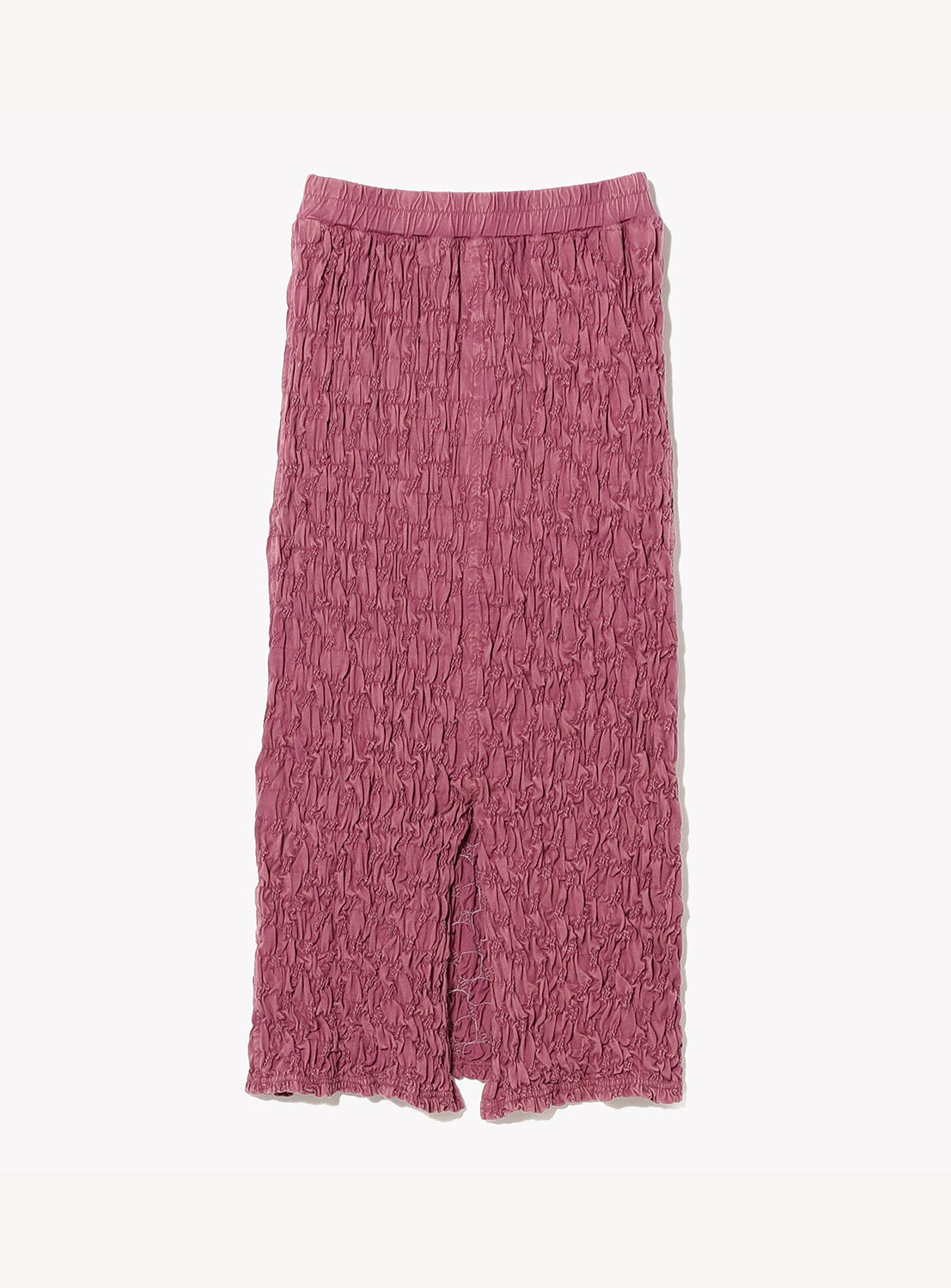 Pink textured skirt on a white background