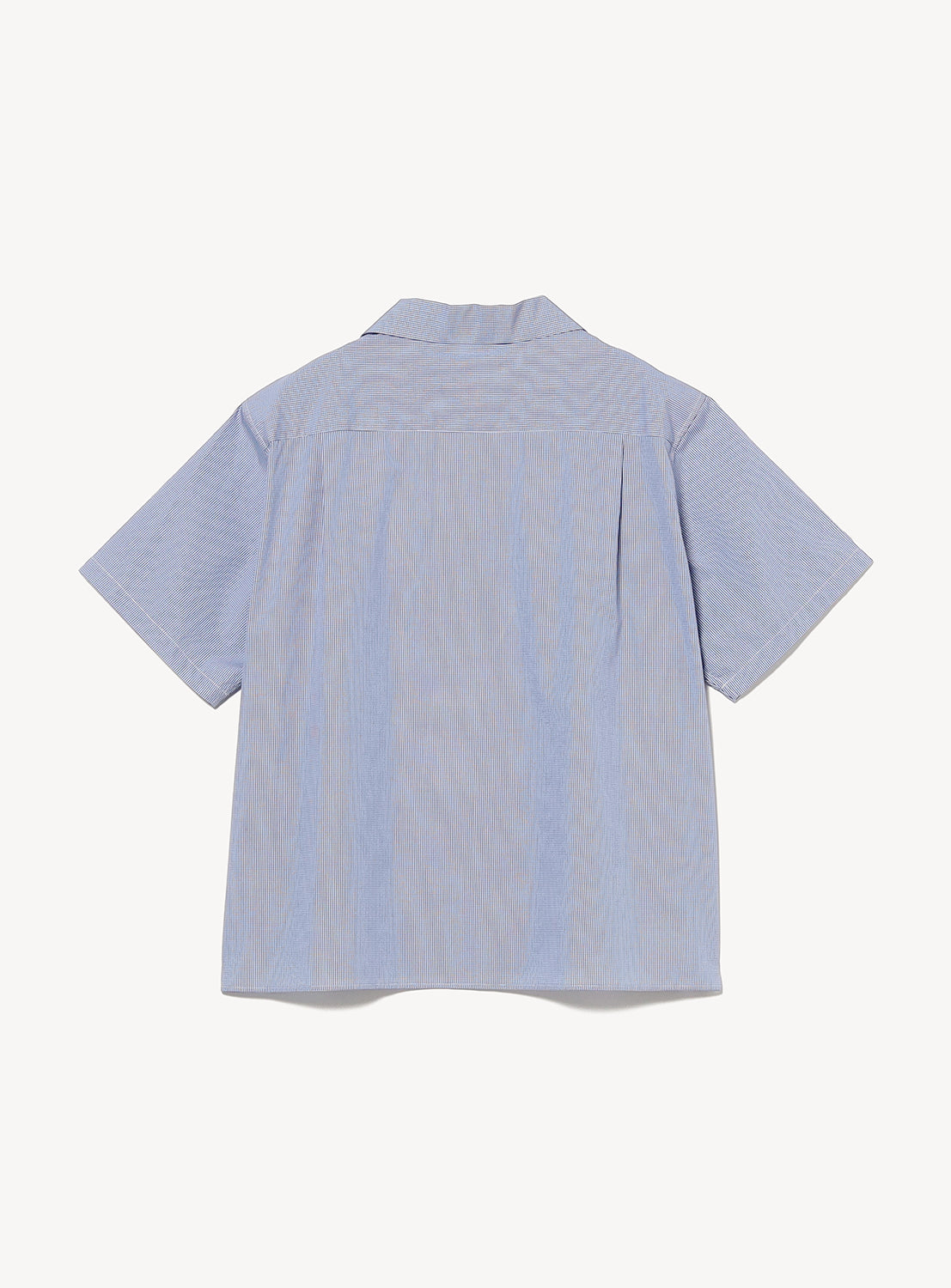 Light blue "I Love My Dog" half-sleeve shirt by TTT MSW, shown from the back, featuring a relaxed fit and modern silhouette with a flat collar, displayed against a plain white background.