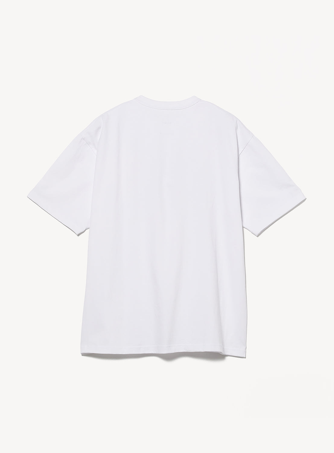 White t-shirt on a light gray background
