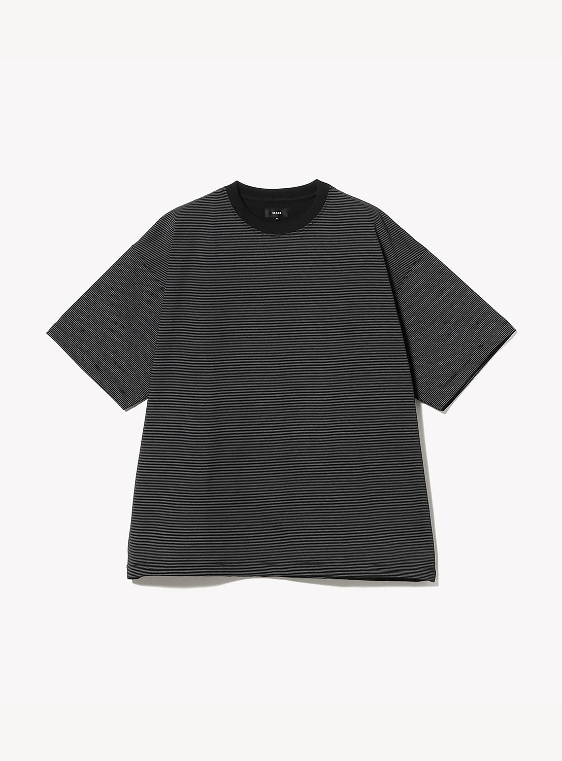 Black t-shirt on a white background