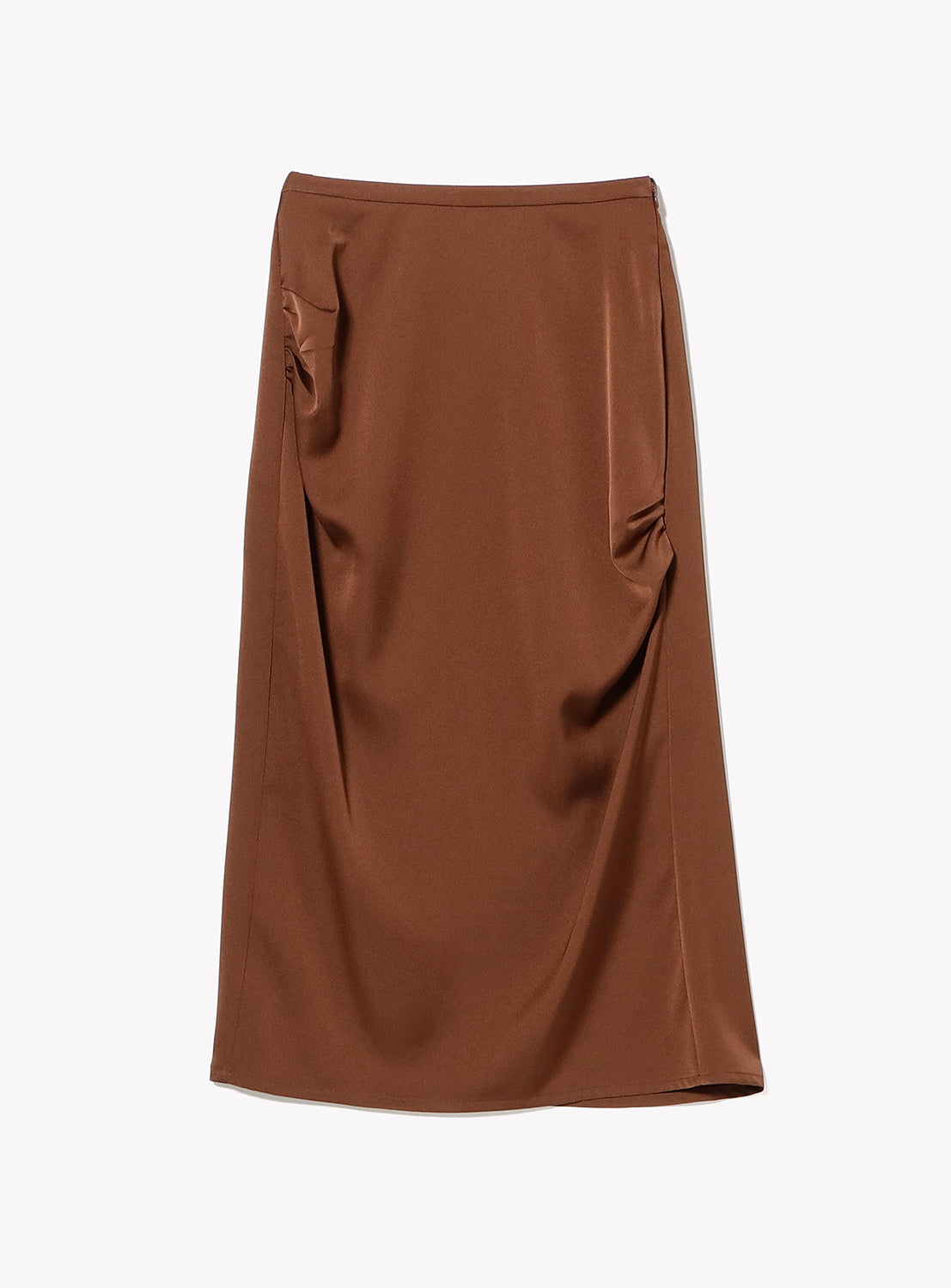 Satin Drape Long Skirt