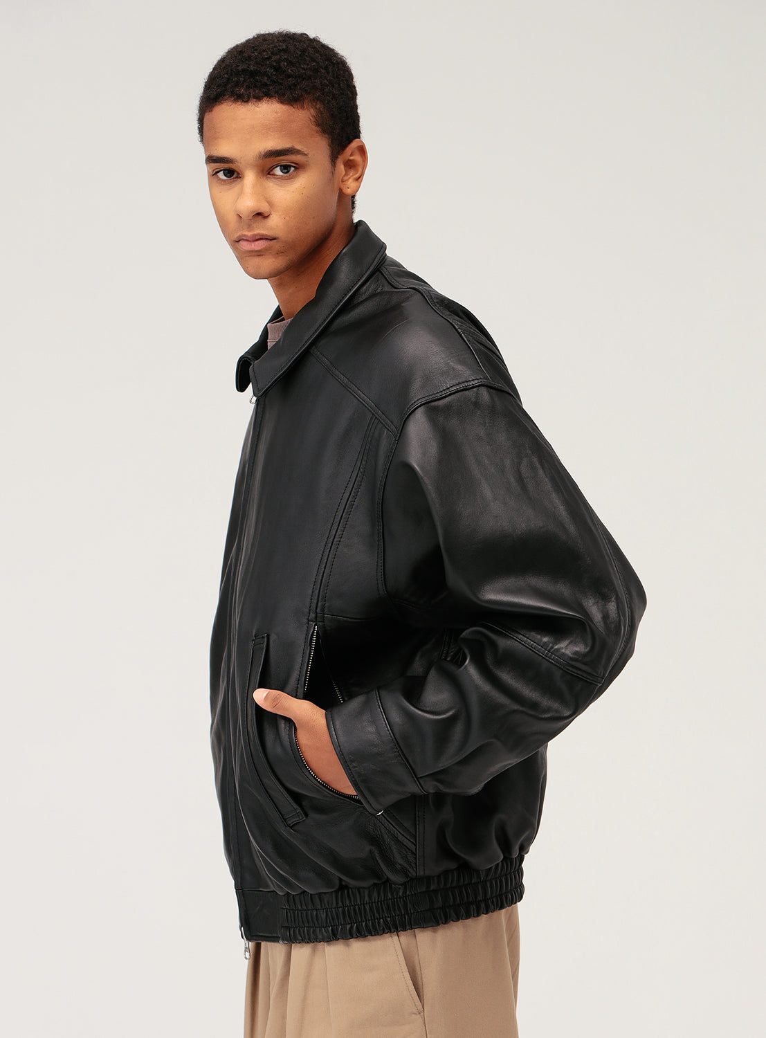 BEAMS 24SS Leather zip blouson S 【公式通販】