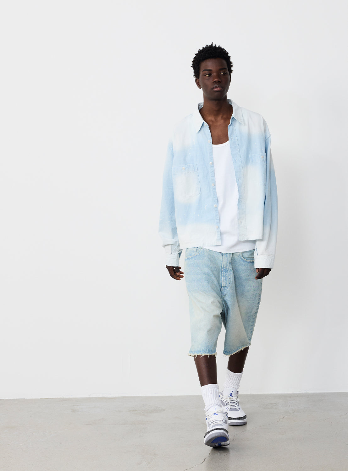 distressed dress shirt white Dress Shirt-Mn Sht 8620-Neck 17.5