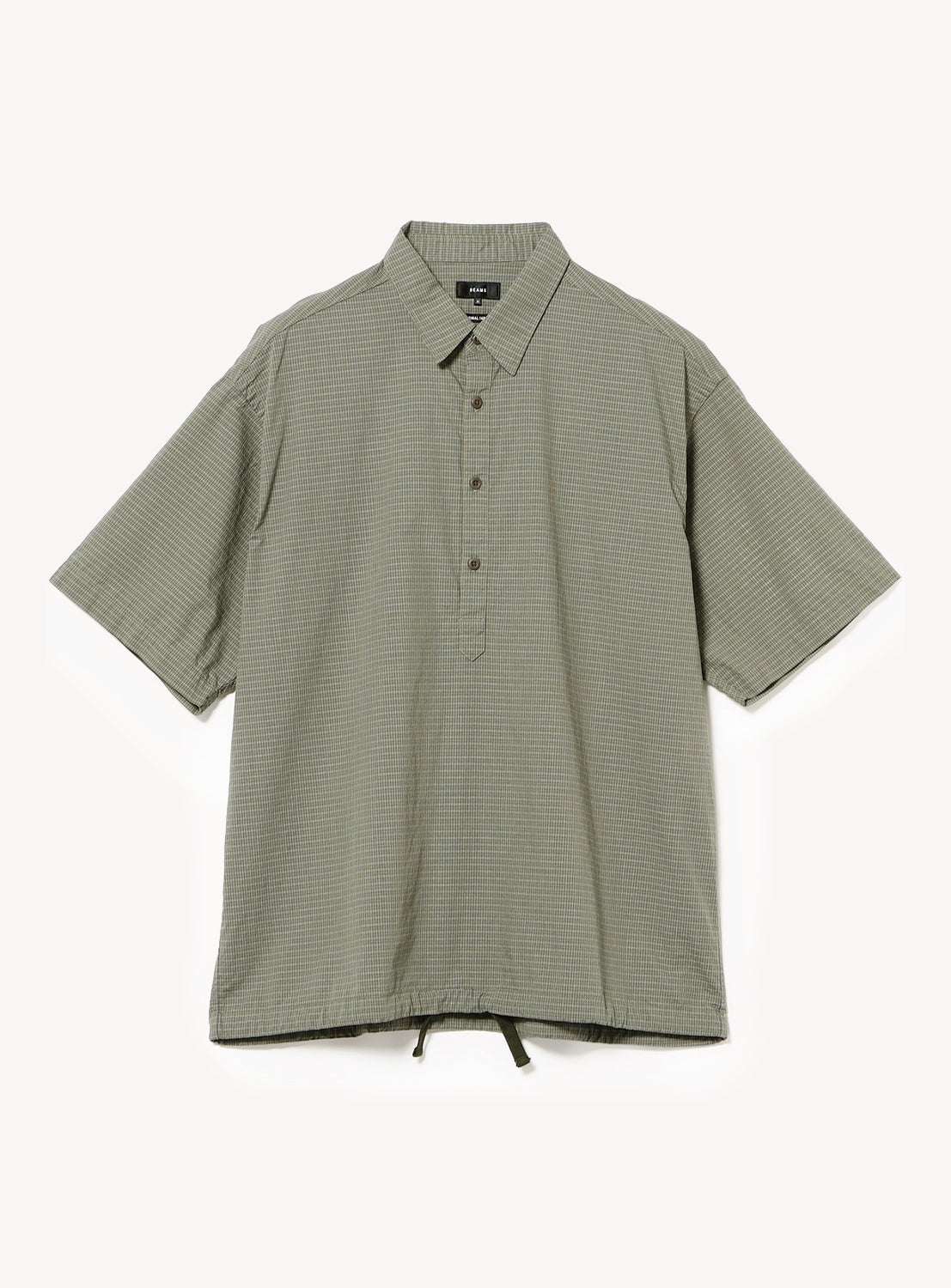Mini-Check Pattern Pullover Shirt